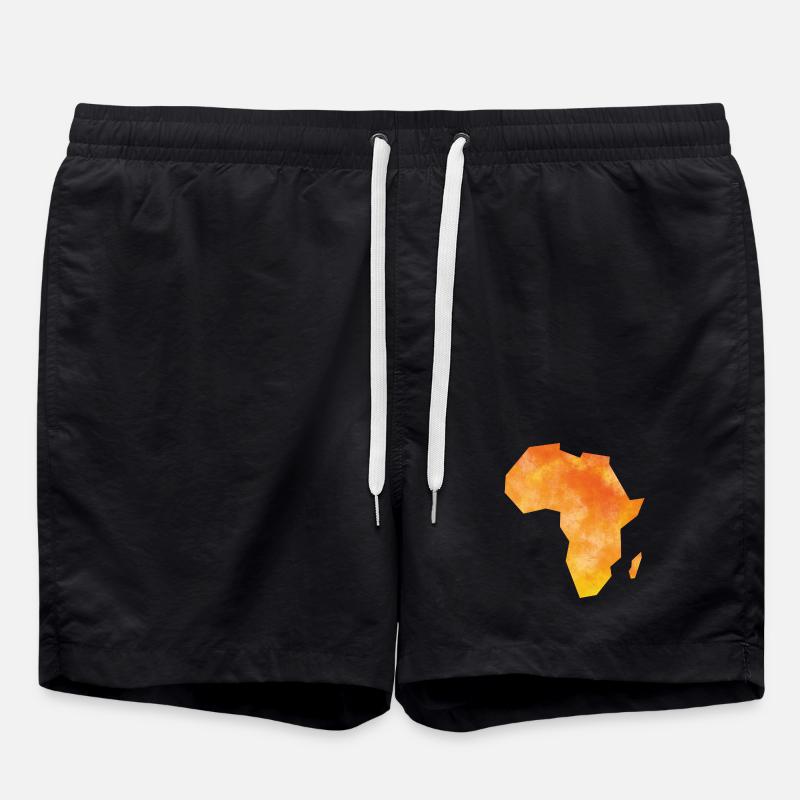 Map Africa - Short de bain - noir