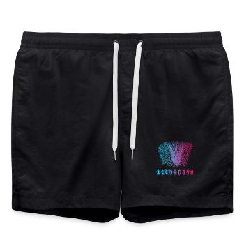 Accordion Design / Musical Instrument Accordion - Swim Trunks - black - Front - AI Model Male 185 light (185cm)
