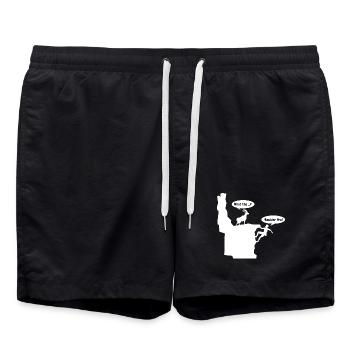 Escalade alpinisme alpinisme drôle drôle drôle - Short de bain - noir - Devant - AI Model Male 185 light (185cm)