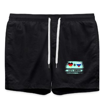 Germany and Russia 100% Ingenious / Gift - Swim Trunks - black - Front - AI Model Male 185 light (185cm)