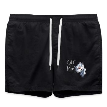 Chats Mum pour chat pour chats Mum - Short de bain - noir - Devant - AI Model Male 185 light (185cm)