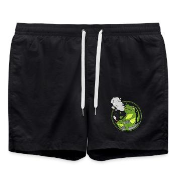 Frosch Zigarre - Badeshorts - Schwarz - Vorne - AI Model Male 185 light (185cm)