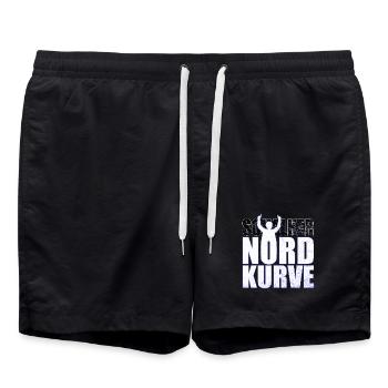 Schalke Nordkurve lettrage idée cadeau - Short de bain - noir - Devant - AI Model Male 185 light (185cm)