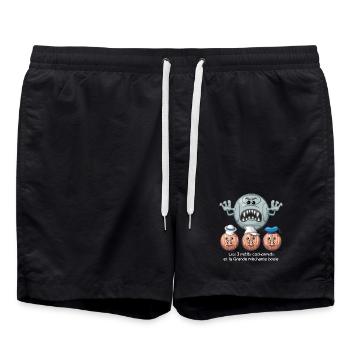 les 3 petits cochonets - Short de bain - noir - Devant - AI Model Male 185 light (185cm)