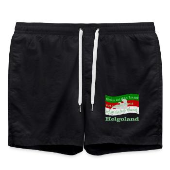 helgoland insel - Badeshorts - Schwarz - Vorne - AI Model Male 185 light (185cm)