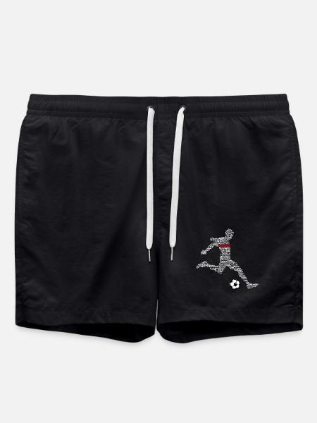 Football Footballer Football player Football match - Swim Trunks - black