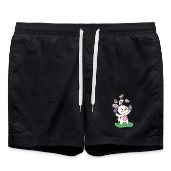 Osterhase Osterhäschen Ostereier Frohe Ostern - Badeshorts - Schwarz - Vorne - AI Model Male 185 light (185cm)