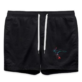 Yoga - Short de bain - noir - Devant - AI Model Male 185 light (185cm)