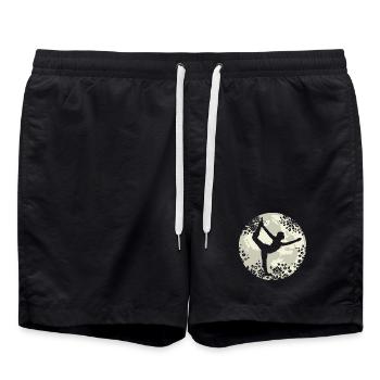 Yoga - Short de bain - noir - Devant - AI Model Male 185 light (185cm)