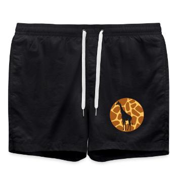 Girafe - Short de bain - noir - Devant - AI Model Male 185 light (185cm)