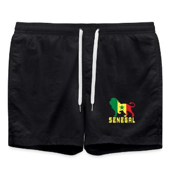 Senegal lion - Swim Trunks - black - Front - AI Model Male 185 light (185cm)