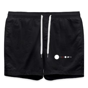 Tesla in Space Solar System SpaceX - Swim Trunks - black - Front - AI Model Male 185 light (185cm)