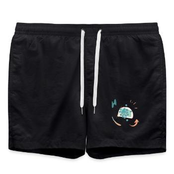 Design décontracté avec dégradé de couleur - Short de bain - noir - Devant - AI Model Male 185 light (185cm)