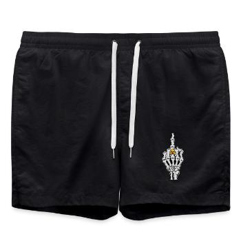Skeleton Rocker Rock Musique Heavy Metal Hard Rock Cool - Short de bain - noir - Devant - AI Model Male 185 light (185cm)