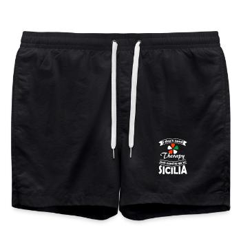 Sicily - Swim Trunks - black - Front - AI Model Male 185 light (185cm)