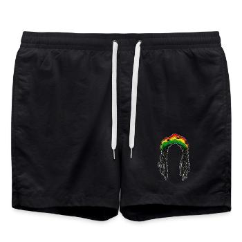 Rasta hairstyle braid hair reggae Jamaica chilling - Short de bain - noir - Devant - AI Model Male 185 light (185cm)