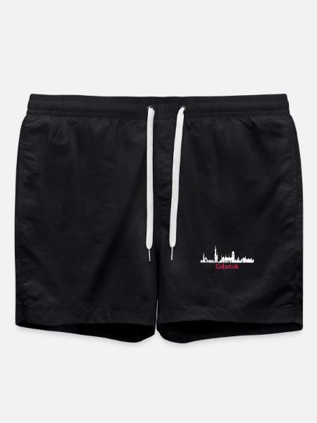 Danzig Polen Hauptstadt Skyline Danzig Polska - Badeshorts - Schwarz