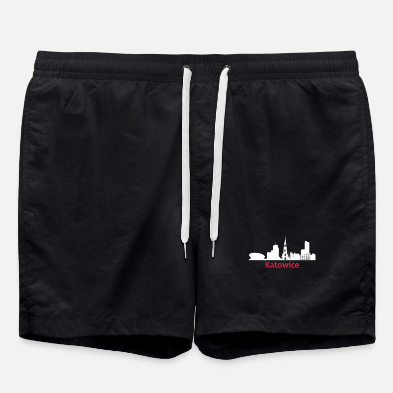 Katowice Pologne Capitale Skyline Katowice Pols - Short de bain - noir