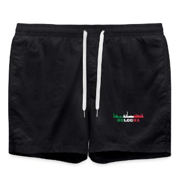 Bologne City Skyline Italie Landmark Bologna Italia - Short de bain - noir - Devant - AI Model Male 185 light (185cm)