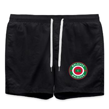 Cercle maldives / Idée de cadeau - Short de bain - noir - Devant - AI Model Male 185 light (185cm)