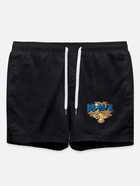 Berlin Graffiti - Badeshorts - Schwarz