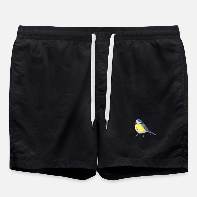 BlueTit - illustration aquarelle oiseau - Short de bain - noir