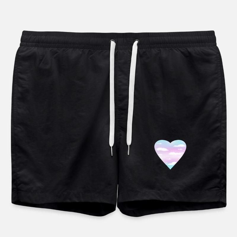 Trans Heart - Badeshorts - Schwarz