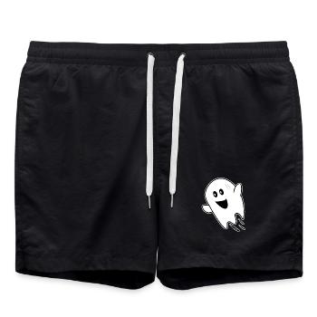 Ghost ghost halloween - Swim Trunks - black - Front - AI Model Male 185 light (185cm)