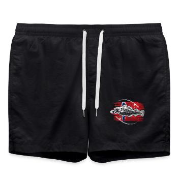 La pêche à la morue de Norvège - Short de bain - noir - Devant - AI Model Male 185 light (185cm)