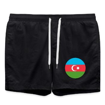 Autocollant cocarde de l'armée de l'air Azerbaidjan Luftwaffe - Short de bain - noir - Devant - AI Model Male 185 light (185cm)