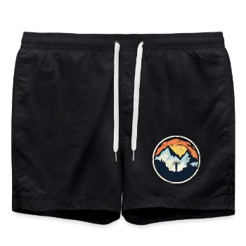 Mountain bike adventure - Swim Trunks - black - Front - AI Model Male 185 light (185cm)