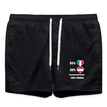 Italie et Autriche Genial / Cadeau - Short de bain - noir - Devant - AI Model Male 185 light (185cm)