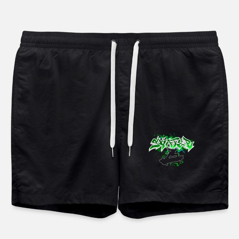 Skater Graffiti - Swim Trunks - black