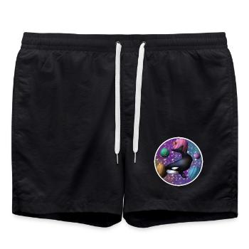 orca in space - Swim Trunks - black - Front - AI Model Male 185 light (185cm)
