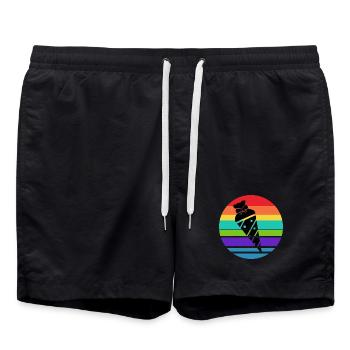 School bag sugar bag School start school start - Swim Trunks - black - Front - AI Model Male 185 light (185cm)