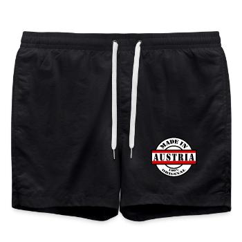 MADE IN AUSTRIA Autriche Cadeau de drapeau - Short de bain - noir - Devant - AI Model Male 185 light (185cm)