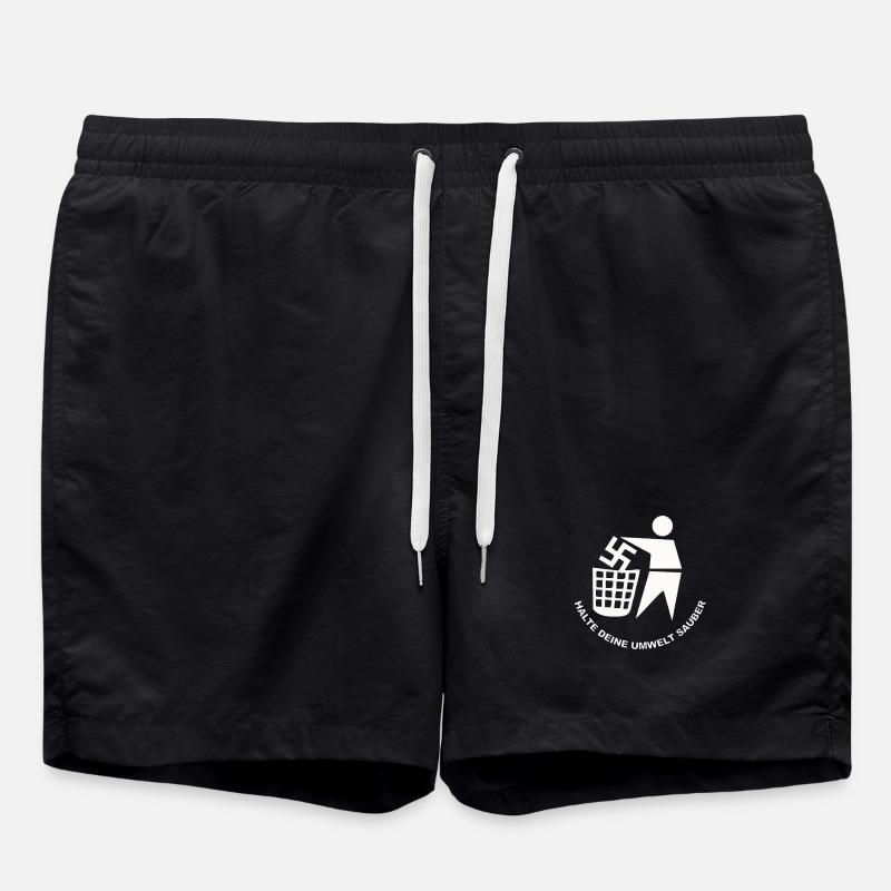Halte Deine Umwelt Sauber - Badeshorts - Schwarz