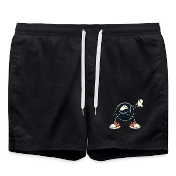 Dabbing Boule Ball Petanque Bouler Boule Accessories - Swim Trunks - black - Front - AI Model Male 185 light (185cm)