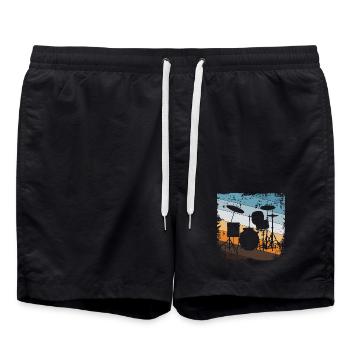 Drummers - Swim Trunks - black - Front - AI Model Male 185 light (185cm)
