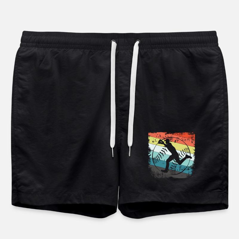 Baseball Baseballspieler - Badeshorts - Schwarz