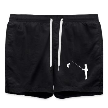 Angler - Badeshorts - Schwarz - Vorne - AI Model Male 185 light (185cm)