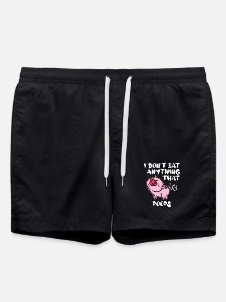Statement Pig Vegan - Swim Trunks - black