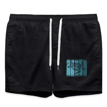 Schildkröte - Badeshorts - Schwarz - Vorne - AI Model Male 185 light (185cm)