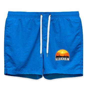 Nice France Skyline Vintage Sunset Travel Souvenir - Short de bain - cobalt blue - Devant