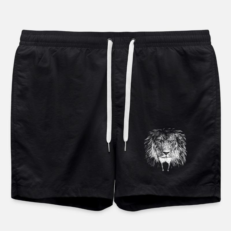 Lion Biker - Short de bain - noir