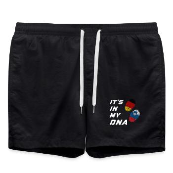 Dans mon ADN, l’Allemagne et la Slovénie - Short de bain - noir - Devant - AI Model Male 185 light (185cm)