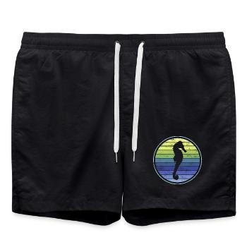 Hippocampe - Short de bain - noir - Devant - AI Model Male 185 light (185cm)