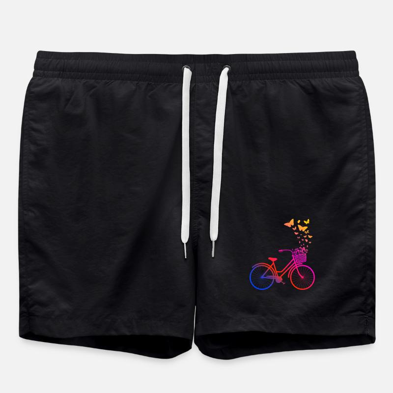 Women's bike, bicycle butterflies - Swim Trunks - black