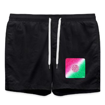 Herz-Chakra-Heilung - Sonja Ariel von Staden - Badeshorts - Schwarz - Vorne - AI Model Male 185 light (185cm)