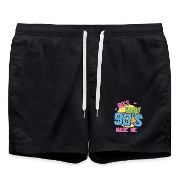 80S Baby 90S Made Me I Love The 80S 90S - Swim Trunks - black - Front - AI Model Male 185 light (185cm)